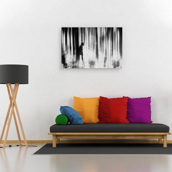 Tablou canvas - Prins in Pacat, Contrast, Moale, Femeie, Padure, Persoana, 80 x 120 cm - 2- Roveli