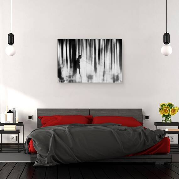 Tablou canvas - Prins in Pacat, Contrast, Moale, Femeie, Padure, Persoana, 80 x 120 cm - 3- Roveli
