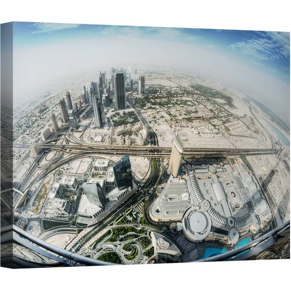 Tablou canvas - Topul Lumii, Peisaj Urban, Orizont, Zgarie-Nori, Dubai, Eau, 75 x 100 cm - - Roveli