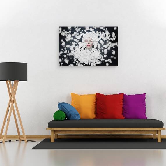 Tablou canvas - Visand la Primavara, Ochii Inchisi, Primavara, Petale, Floare, 80 x 120 cm - 2- Roveli