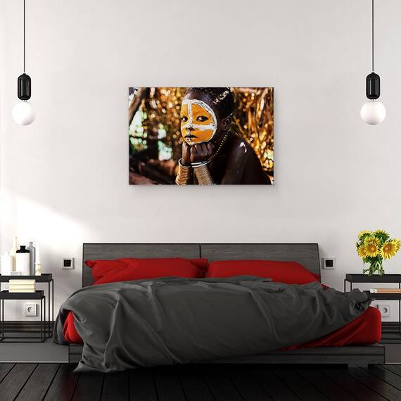 Tablou canvas - Baiat, Suri, Africa, Oameni, Ethiopia, Originar, Indigene, 40 x 60 cm - 3- Roveli