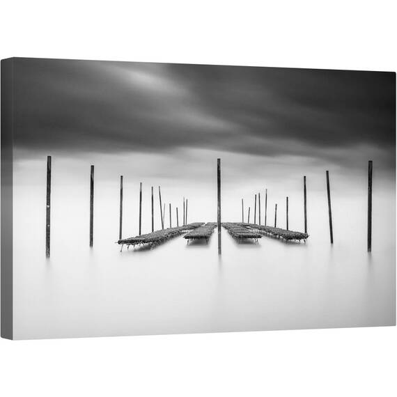 Tablou canvas - Bar, Alb-Negru, Laptos, 50 x 80 cm - - Roveli