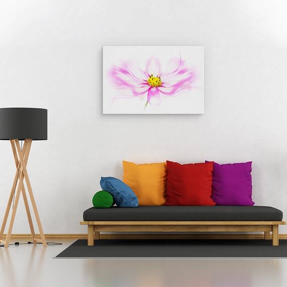 Tablou canvas - Briza, Floare, Roz, Prim-Plan, 80 x 120 cm - 2- Roveli