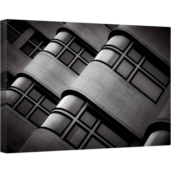 Tablou canvas - Coaja, Arhitectura, Fatada, Alb-Negru, Coaja, Berlin, Germania, 80 x 120 cm - - Roveli