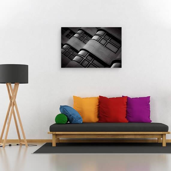 Tablou canvas - Coaja, Arhitectura, Fatada, Alb-Negru, Coaja, Berlin, Germania, 60 x 90 cm - 2- Roveli