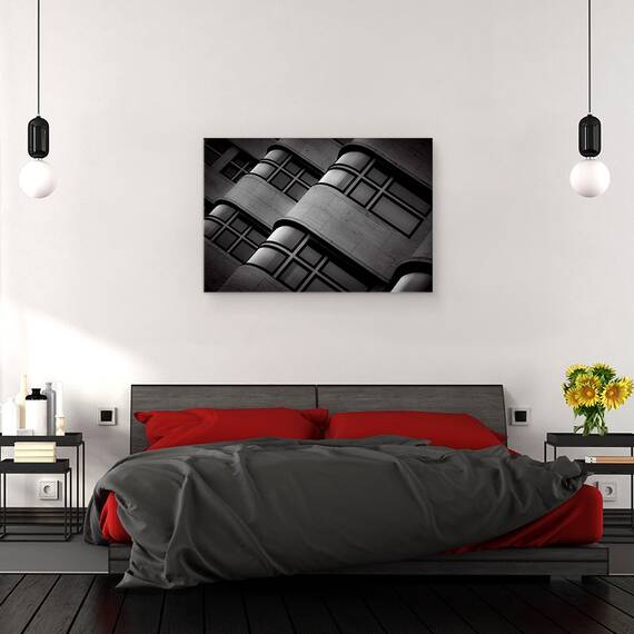 Tablou canvas - Coaja, Arhitectura, Fatada, Alb-Negru, Coaja, Berlin, Germania, 40 x 60 cm - 3- Roveli