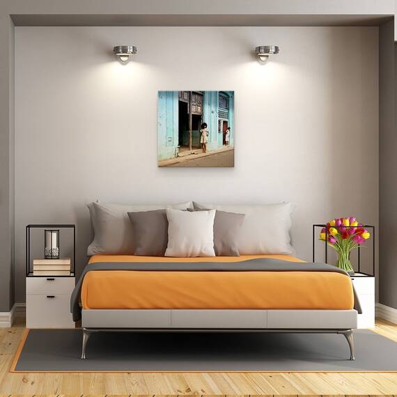 Tablou canvas - Cuba, Havana, Turcoaz, Coafura, Par, 60 x 60 cm - 3- Roveli