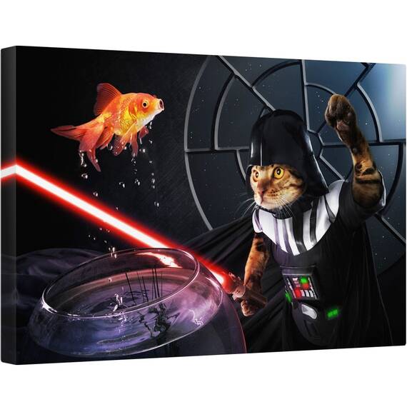Tablou canvas - Darth Sushi, Domnul, Sith, Sabie Laser, Sabie, Peste, Taiere, 60 x 90 cm - - Roveli