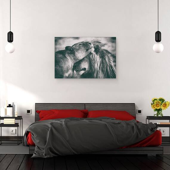 Tablou canvas - Dragoste, Felina, Fauna, Salbatic, Natura, Animal, 60 x 90 cm - 3- Roveli