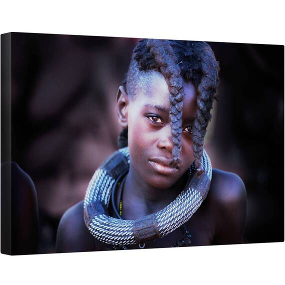 Tablou canvas - Frumusetea Din Interior, Portret, Frumos, Himba, Fata, Ochi, 80 x 120 cm - - Roveli