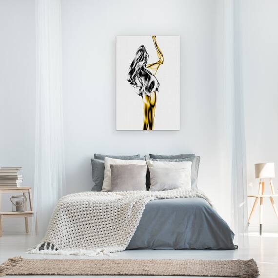 Tablou canvas - Fum, Abstract, Formeaza, Femeie, 80 x 120 cm - 3- Roveli