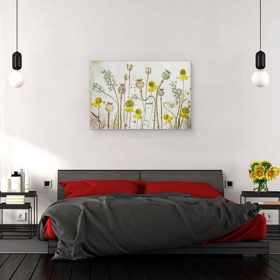 Tablou canvas - Maci si Heleniu, Flori de Maci, Heleniu, Seminte, Vara, Flori, Floral, 40 x 60 cm - 3- Roveli