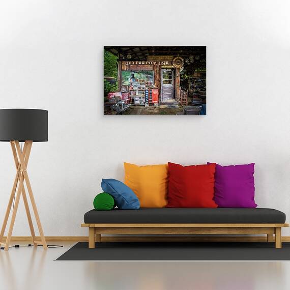 Tablou canvas - Masina de Epoca, Magazin, Magazin, Sua, Noi, America, 60 x 90 cm - 2- Roveli