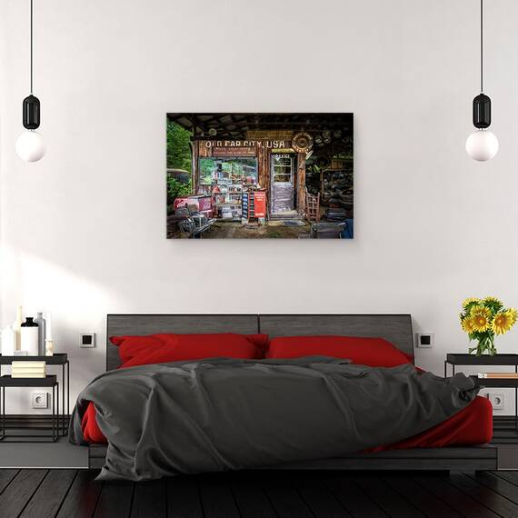 Tablou canvas - Masina de Epoca, Magazin, Magazin, Sua, Noi, America, 60 x 90 cm - 3- Roveli