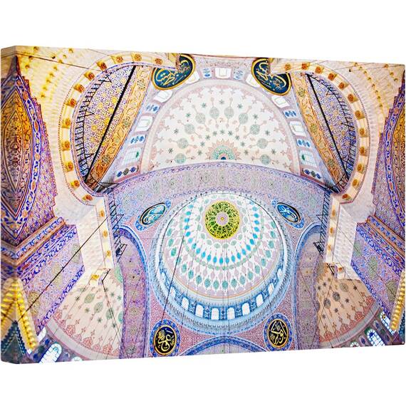 Tablou canvas - Moscheea Albastra, Istanbul, Moschee, Urbana, Vechi, Istoric, 60 x 90 cm - - Roveli