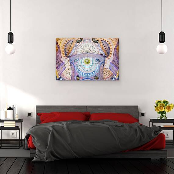 Tablou canvas - Moscheea Albastra, Istanbul, Moschee, Urbana, Vechi, Istoric, 80 x 120 cm - 3- Roveli