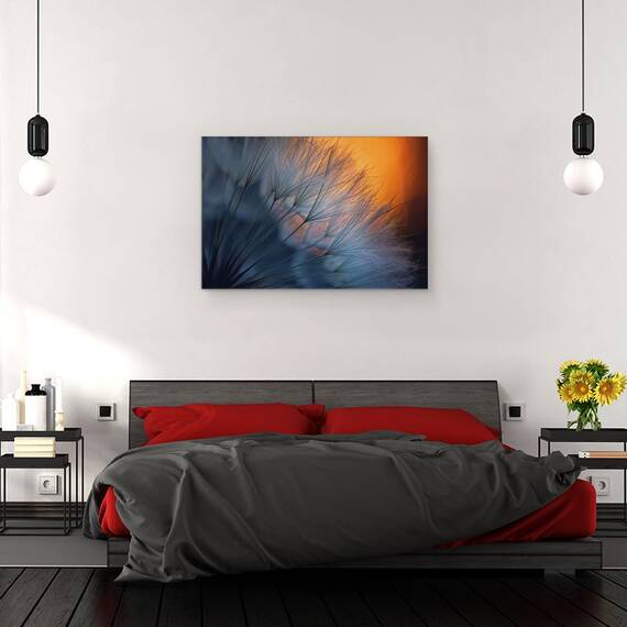 Tablou canvas - Pana, Pene, Apus, Portocaliu, Papadie, 40 x 60 cm - 3- Roveli