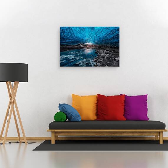 Tablou canvas - Pestera de Gheata, Pestera, Pestera, Pestera de Gheata, Gheata, Racoare, Iarna, 80 x 120 cm - 2- Roveli