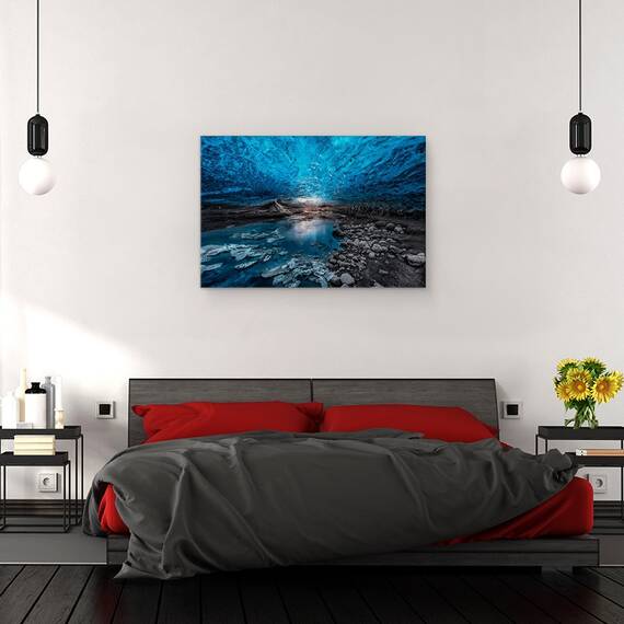 Tablou canvas - Pestera de Gheata, Pestera, Pestera, Pestera de Gheata, Gheata, Racoare, Iarna, 80 x 120 cm - 3- Roveli