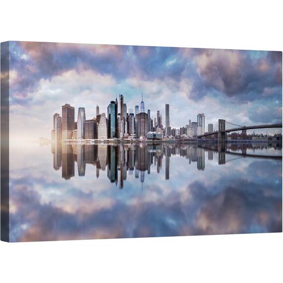 Tablou canvas - Sua, Oras, Orizont, Cladire, Apus, Calatorie, 50 x 80 cm - - Roveli
