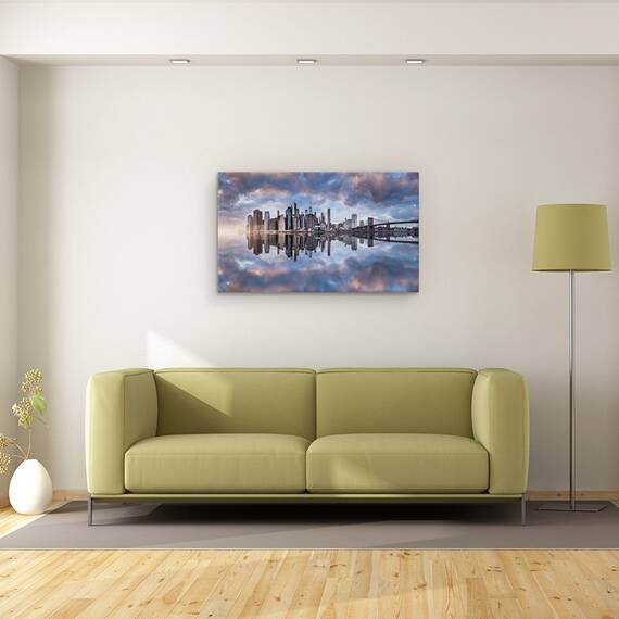 Tablou canvas - Sua, Oras, Orizont, Cladire, Apus, Calatorie, 50 x 80 cm - 2- Roveli