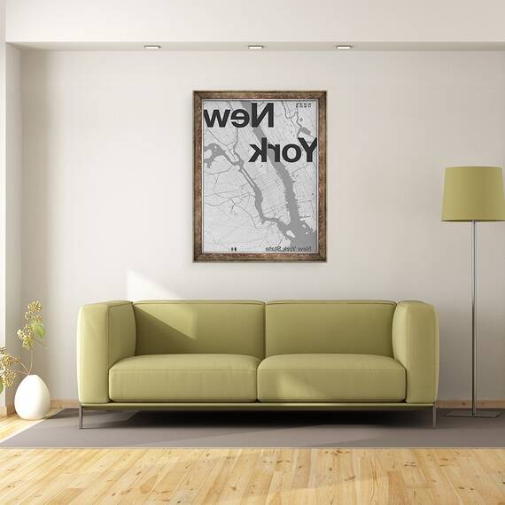 Tablou inramat - Florent Bodart - Harta minimala din New York, 60 x 80 cm - 2- Roveli