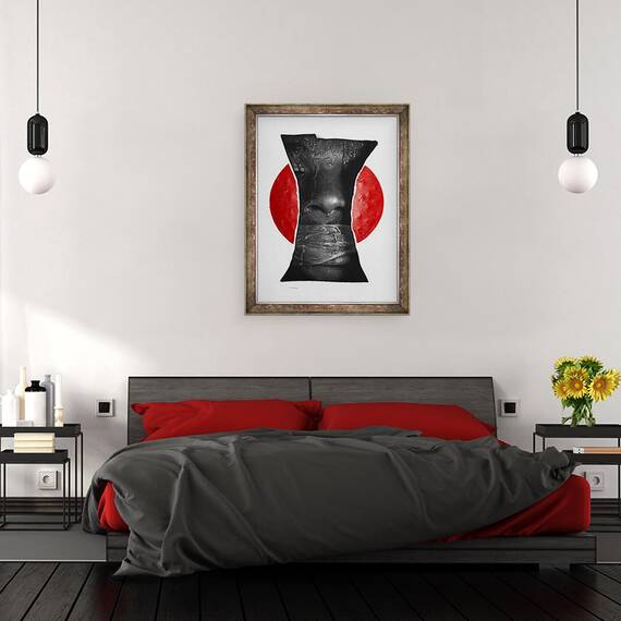 Tablou inramat - Ken Nwadiogbu - A fost o voce, 60 x 80 cm - 3- Roveli