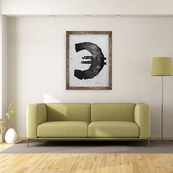 Tablou inramat - Ken Nwadiogbu - Valoarea nimicului III, 60 x 80 cm - 2- Roveli