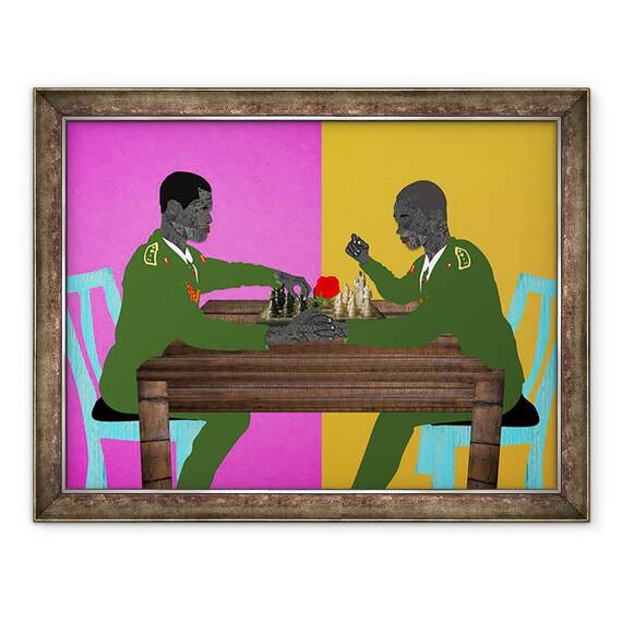 Tablou inramat - Osinachi - Doi generali in al doilea razboi, 60 x 80 cm - - Roveli