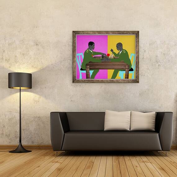 Tablou inramat - Osinachi - Doi generali in al doilea razboi, 60 x 80 cm - 2- Roveli