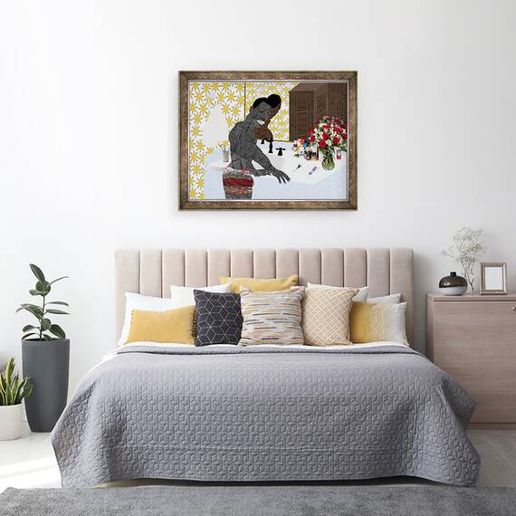 Tablou inramat - Osinachi - Fara cafea in dimineata asta, 60 x 80 cm - 3- Roveli