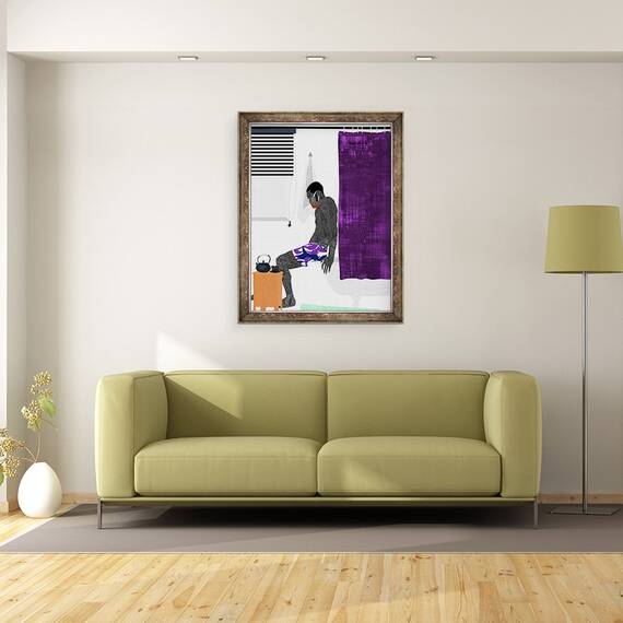 Tablou inramat - Osinachi - Pentru a mentine dusul in functiune, 60 x 80 cm - 2- Roveli