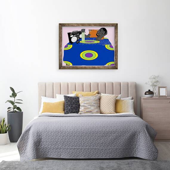 Tablou inramat - Osinachi - Sticla verde, 60 x 80 cm - 3- Roveli