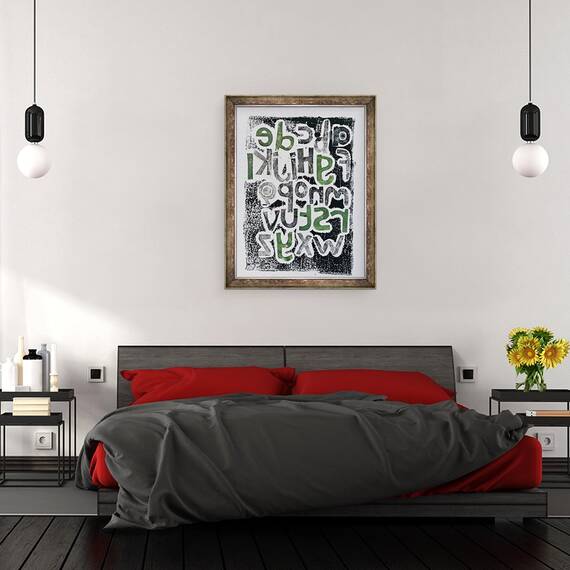 Tablou inramat - Sarah Thompson-Engels - Alfabet, 2020, 60 x 80 cm - 3- Roveli