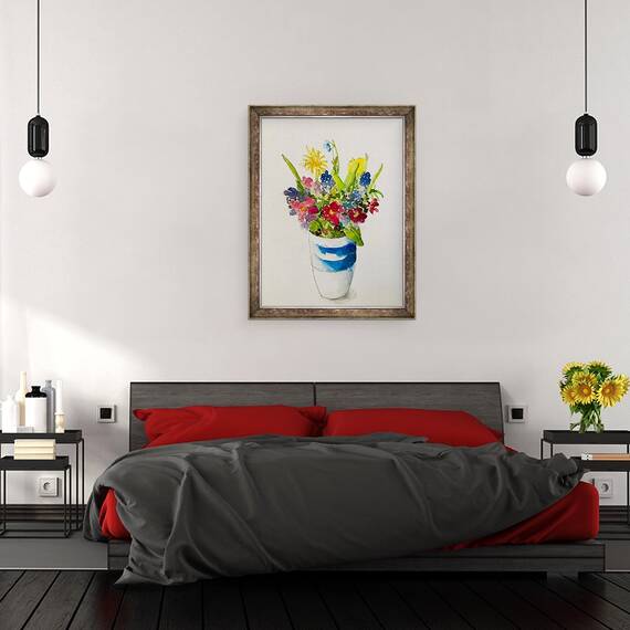 Tablou inramat - Sarah Thompson-Engels - Flori de primavara,2020, 60 x 80 cm - 3- Roveli
