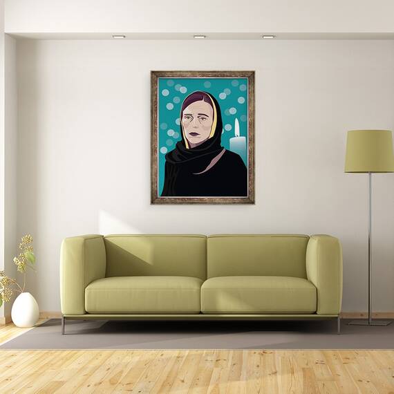 Tablou inramat - Claire Huntley - Jacinda Ardern, 60 x 80 cm - 2- Roveli