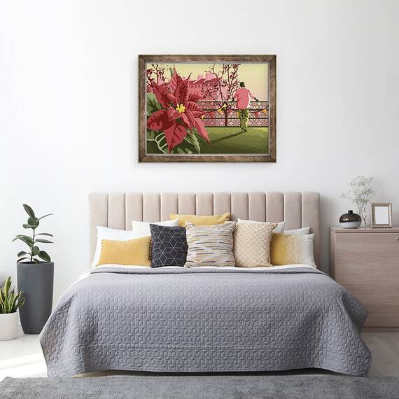 Tablou inramat - Claire Huntley - Terasa de Iarna, 60 x 80 cm - 3- Roveli
