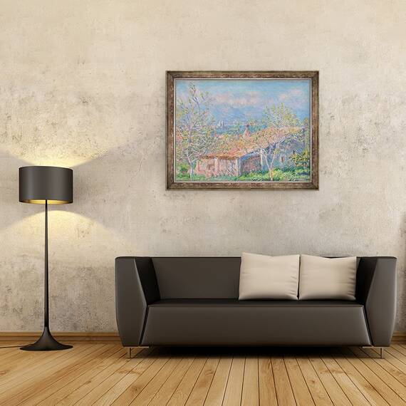 Tablou inramat - Claude Monet - Casa gradinarului din Antibes, 60 x 80 cm - 2- Roveli