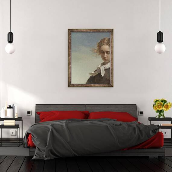 Tablou inramat - Constant Mayer - Melancolia dragostei I, 60 x 80 cm - 3- Roveli