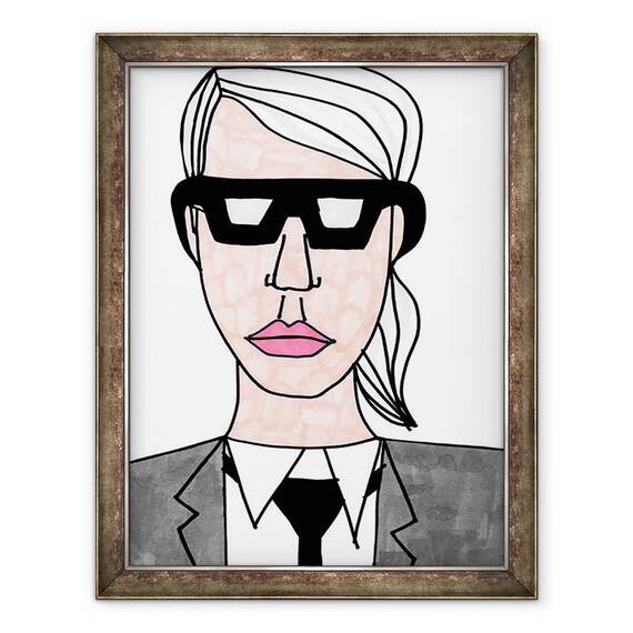 Tablou inramat - Daisy de Villeneuve - Karl Lagerfeld, 60 x 80 cm - - Roveli
