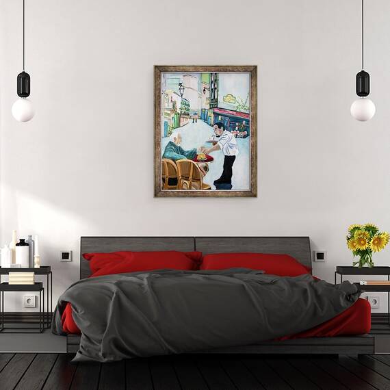 Tablou inramat - Deborah Eve Alastra - Cafeneaua St. Germain, 60 x 80 cm - 3- Roveli