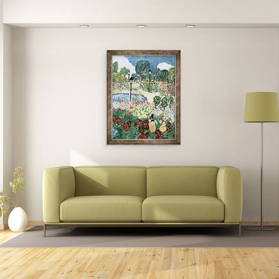 Tablou inramat - Deborah Eve Alastra - Gradina Trandafir, 60 x 80 cm - 2- Roveli