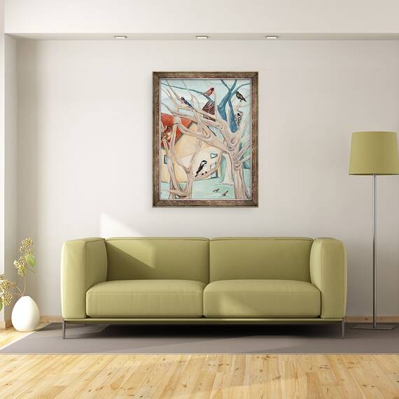 Tablou inramat - Deborah Eve Alastra - Peach House, 2015, 60 x 80 cm - 2- Roveli
