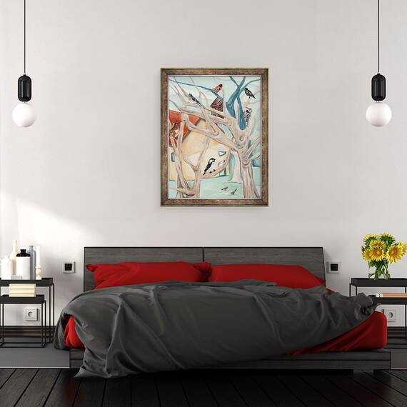 Tablou inramat - Deborah Eve Alastra - Peach House, 2015, 60 x 80 cm - 3- Roveli