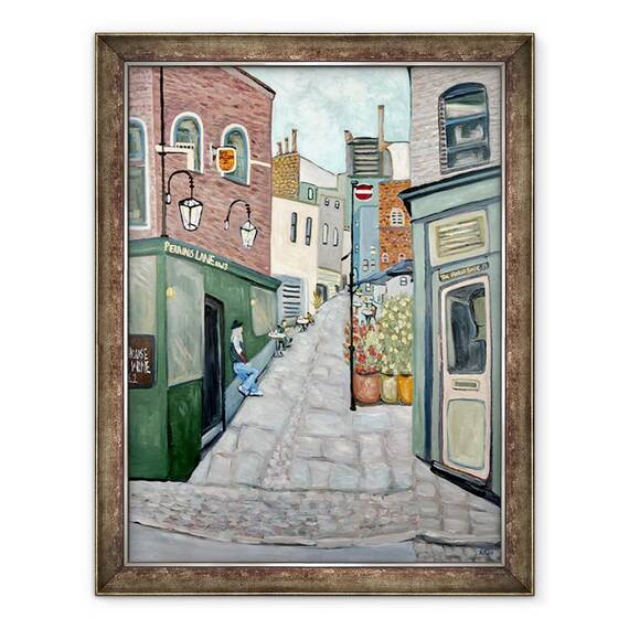 Tablou inramat - Deborah Eve Alastra - Pub bantuit Hampstead, 60 x 80 cm - - Roveli