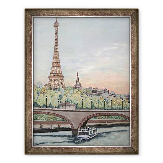 Tablou inramat - Deborah Eve Alastra - Vedere la Turnul Eiffel, 2017, 60 x 80 cm - - Roveli