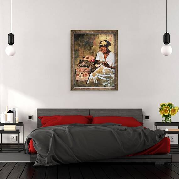 Tablou inramat - Emma Prempeh - patare, 2018, Ulei, Acrilic, 60 x 80 cm - 3- Roveli