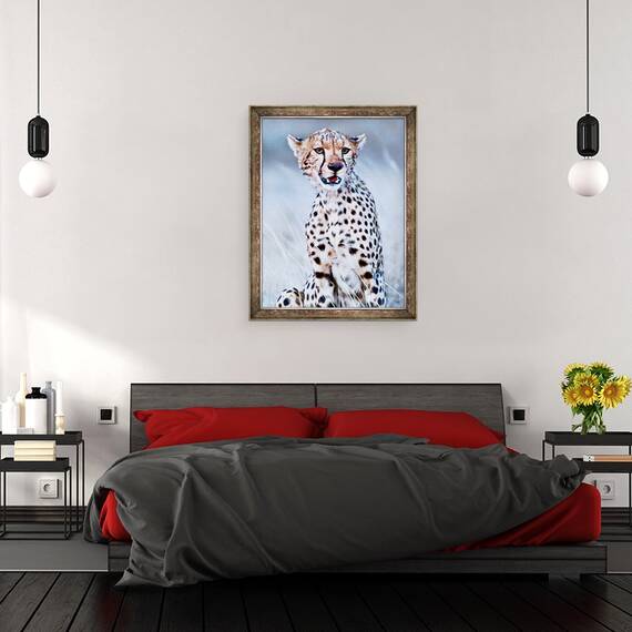 Tablou inramat - Eric Meyer - Tanar ghepard, 2019, 60 x 80 cm - 3- Roveli