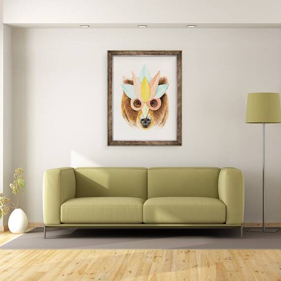 Tablou inramat - Florent Bodart - Ursul cu masca de hartie, 60 x 80 cm - 2- Roveli