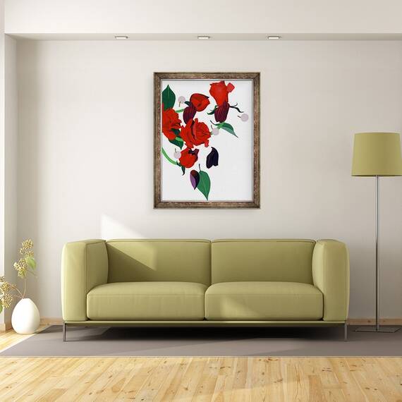 Tablou inramat - Hiroyuki Izutsu - Trandafir rosu, 60 x 80 cm - 3- Roveli